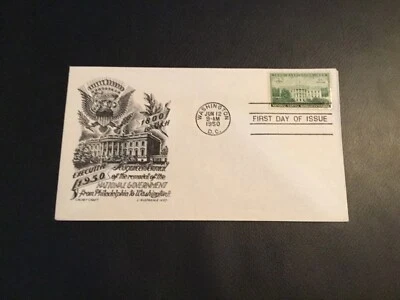 FDC 1950 #990-7 STAEHLE SESQUICENTENNIAL REMOVAL Of GOVERNMENT Cachet USA - Image 1 of 2