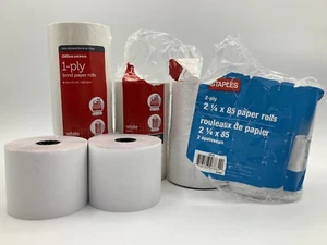 Paper Rolls 2 1/4 X 84 and 2.25" X 130' Lot of 11 Office Printing Calculator - Picture 1 of 6
