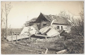 1912 Broken Bow, Nebraska - REAL PHOTO Residential Home Destroyed by Tornado - Picture 1 of 2