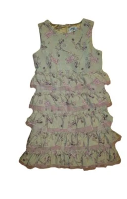 Hartstrings Girl 6 Paris Parisian Themed Tiered Ruffle Sleeveless Dress 2810 - Image 1 of 4
