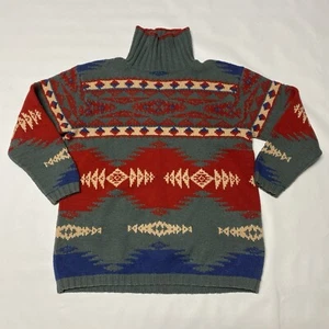 Suéter Polo Country Ralph Lauren Tejido Mezcla de Lana Nativo S Atzec Suroeste - Imagen 1 de 13