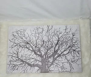 Arte da parete astratta albero nudo bianco e nero stampa albero invernale 24x36 pollici - Foto 1 di 7