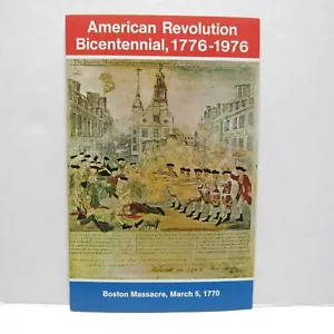 Postcard Vintage Boston Massacre American Revolution Bicentennial 1976 - Picture 1 of 2