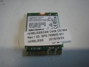 Carte Intel 7265NGW double bande sans fil Wi-Fi et Bluetooth 4.0 M.2 793840-001 - Photo 1/2