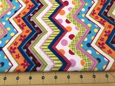 Zigzag Stripe 25" X 41 " Flannel Fabric #1910 - Image 1 of 2