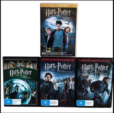 Harry Potter, Complete 7 Discs DVD, 4 Film Collection,Region 4-Free Post(PG & M) - Image 1 of 3