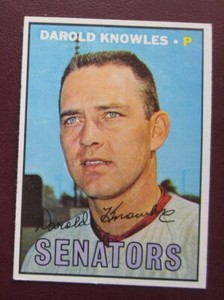 1967 Topps Darold Knowles (Washington Senators) #362 EX/NRMT