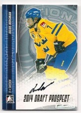 Julius Bergman 2014 In The Game Draft Prospects Autograph Signature Gold /20