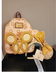 Loungefly Disney Parks Mickey Mouse Pretzel Scented Backpack & Ears PLEASE READ - Picture 1 of 9