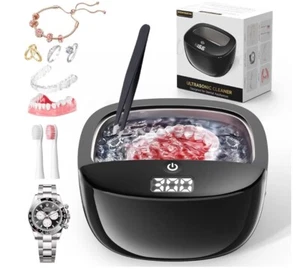 Portable Jewelry Sonicator, Ultrasonic Retainer Dentures Cleaner Machine, 42kHz - Picture 1 of 7