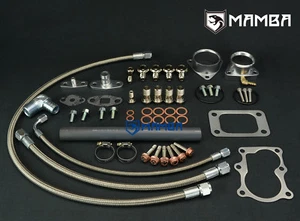 MAMBA Turbo Oil & Water Line Install Kit For Nissan TD42 GU Patrol Hitachi HT18 - Picture 1 of 12