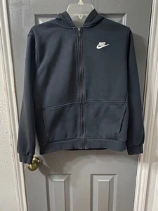 Boys Nike Black Full-Zip Hoodie Jacket Sweat Shirt Youth XL - Picture 1 of 8