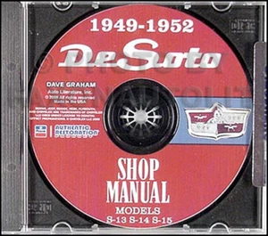 1949 1950 1951 1952 DeSoto manual taller de reparación en CD De Soto servicio S13 S4 S15 - Imagen 1 de 1