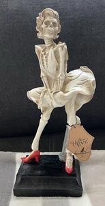 Marilyn Monroe Esqueleto Estatuilla Decoración Halloween Figura Falda Voladora Hollow Eve - Imagen 1 de 6