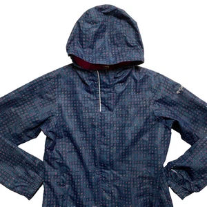 Columbia Omnitech Rain Jacket Girls L Blue Textured Windbreaker - Picture 1 of 12