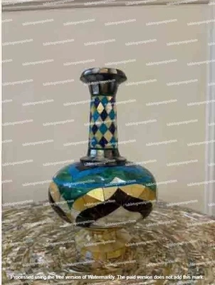 24 Zoll Marmor Blumenvase Topf Intarsien Lapismopp Türkis Pietra Dura Dekor H... - Bild 1 von 4