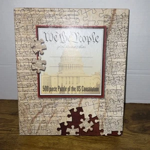U.S. Constitution Puzzle 500 Pezzi NUOVO Scatola Aperta - Sacchetto Interno Sigillato - Foto 1 di 11