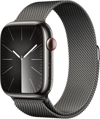Apple Watch Series 9 (GPS + LTE) 45 MM Grafito Acero Inoxidable y Lazo Milanés Foto 1 de 3