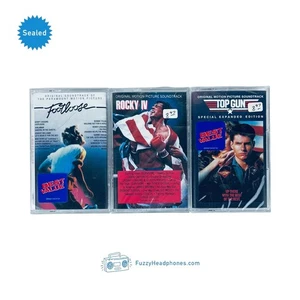 (3) SEALED 80s Soundtrack Cassette Tapes Lot: Footloose, Rocky IV & Top Gun - Picture 1 of 20