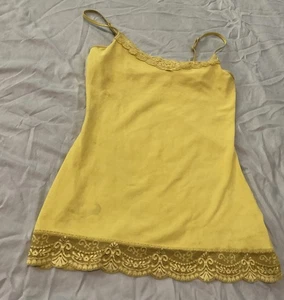 Vintage Y2K Express Womens Small Lace Trim Fitted Cami Tank Top Fairy Fitted - Picture 1 of 24