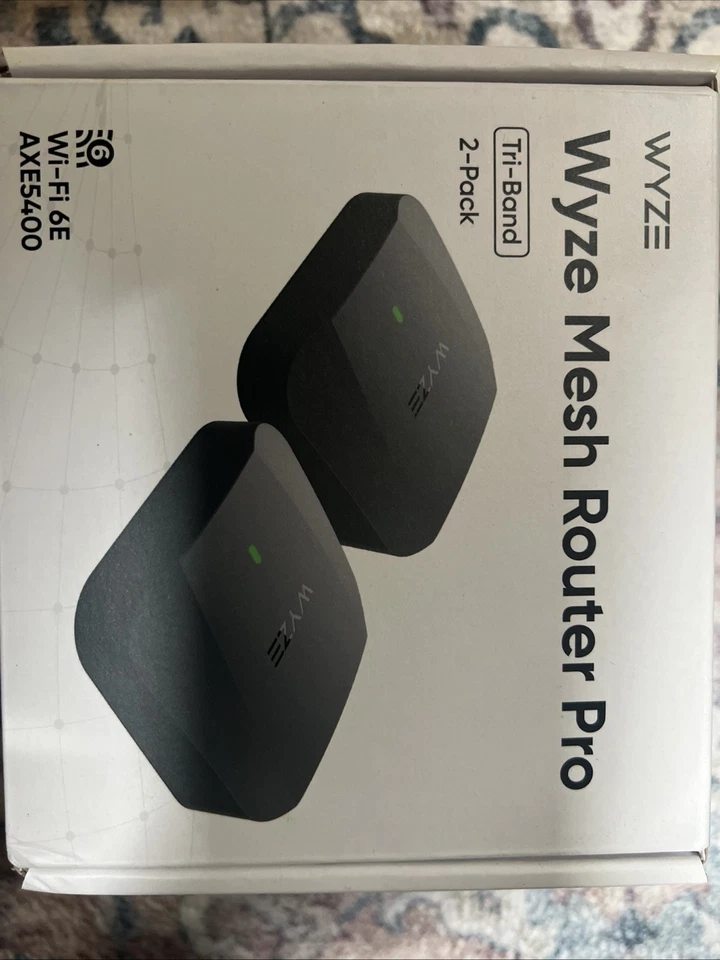 Wyze WF6ETBMRS Mesh Router Pro - Wi-Fi 6E AXE5400 Tri-Band Mesh Router System