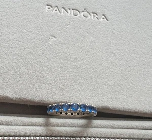 Pandora Sparkling Row Eternity Ring Size 54 - Picture 1 of 2