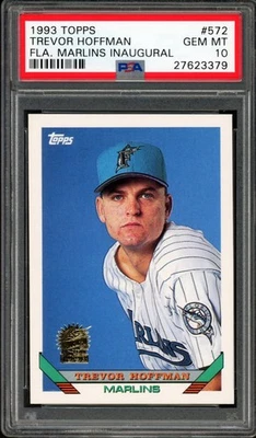 1993 Topps Тревор Хоффман RC Florida Marlins инаугурационный No572 Gem как новый PSA 10 - Изображение 1 из 2