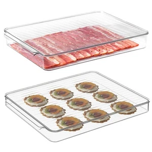 Stackable Freezer Organizer, Flat Produce Saver Sliced Cheese Container with ... - Picture 1 of 6