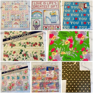 Hallmark Vintage 90’s Gift Wrap Geschenkpapier Konvolut I love you floral lion cas - Bild 1 von 12
