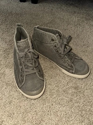 Zapatilla deportiva alta de lona verde oliva para hombre talla 10 Foto 1 de 3