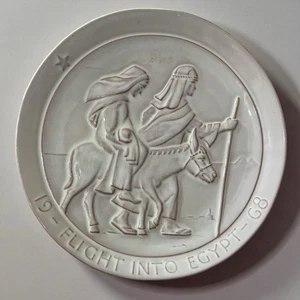 Frankoma 1968 "Flight Into Egypt" Sammler Weihnachtsteller signiert John Frank - Bild 1 von 5