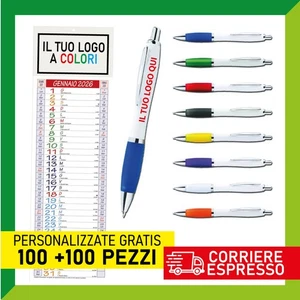 Promo Kit 100 Calendari Mini Olandesi 2026 + 100 Penne Stampa Logo a Colori HD - Imagen 1 de 15