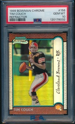 1999 Bowman Chrome Refractor TIM COUCH #158 PSA 10 GEM MINT Browns RC - Image 1 of 2