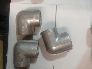 3x Speed-Rail 90-Degree Elbow Fittings (for 1-1/4" NPS pipe / ~1.75" ID) - Picture 1 of 6
