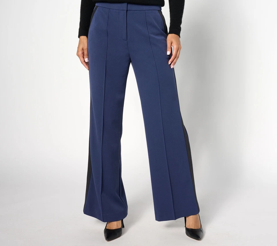 Pantalón Studio Park x Kerstin Lindquist Petite Pierna Ancha Azul Marino 8 Nuevo Foto 1 de 1