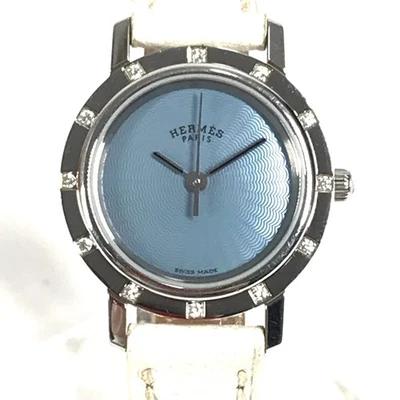 HERMES CL4.230 Clipper Nacre 12P Diamond Women's Wristwatch with leather strap — 第 1/4 张图片