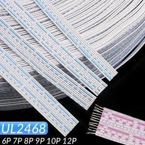 UL2468 Tinned Copper Wire 24/26 AWG 6 7 8P 9P 10P 12P Stranded Flat Ribbon Cable - Picture 1 of 12