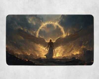 Celestial Angel Overseer Themed Playmat | Unofficial MTG Playmat  - Image 1 of 4