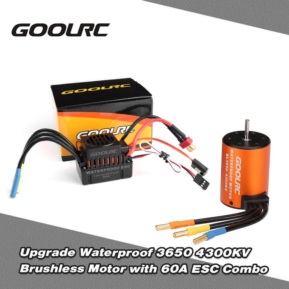 GoolRC Upgrade Waterproof 3650 4300KV Brushless Motor For 1/10 Car Truck US Z9B9 - Image 1 of 4
