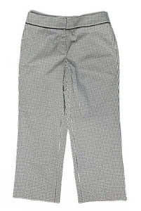 NEW Womens Talbots Stretch Basket Weave Black White Capri Crop Pants Size 6 - Picture 1 of 8
