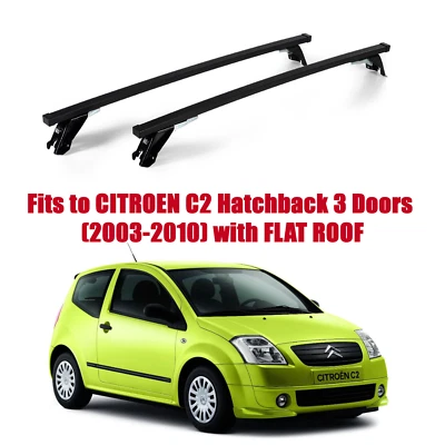 Barras portaequipajes de techo premium para CITROEN C2 Hatchback 3D (03-10) techo plano ST305/013M Foto 1 de 4