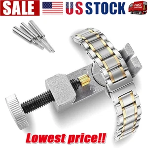 Metal Adjustable Watch Band Strap Bracelet Link Pin Remover Repair Tool Kit US - Picture 1 of 7