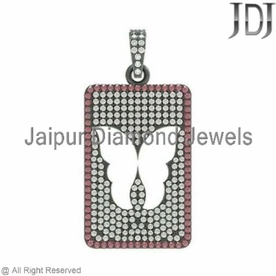 Dije de mariposa diamante natural rubí piedras preciosas plata de ley 925 colgante de regalo Foto 1 de 3