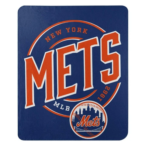 New York Mets 50x60 Campaign Design Fleece Throw Blanket [NEW] MLB Plush Cover
