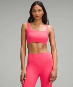 Lululemon Bend This Scoop and Square Sports Bra Light Support A-C Cup Glaze Pink - Picture 1 of 7