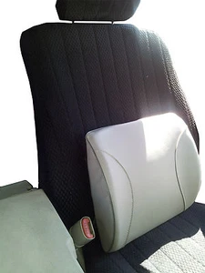 Gray Deluxe Back Lumbar Support Cushion - Car or Office Seat Gray - Imagen 1 de 2