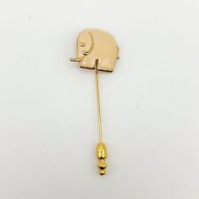 Vintage Trifari White Enamel Elephant Stick Hat Pin