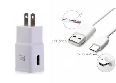 Adaptive Fast Charging Type C Cable +Wall Charger Adapter USB-C Cord For OnePlus - Image 1 of 3