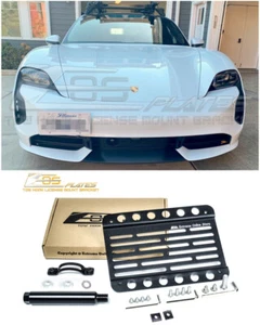 EOS Plate For 20-Up Porsche Taycan | Front Bumper Tow Hook License Mount Bracket - Picture 1 of 12