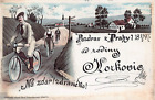 RADFAHREN-FAHRRAD-FAHRRAD ~ POZDRAV z PRAHY ad RODINY KORKOVIC NA ZDAR ~ 1897 POSTKARTE